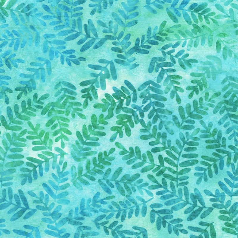 Wild Garden Batiks Aqua