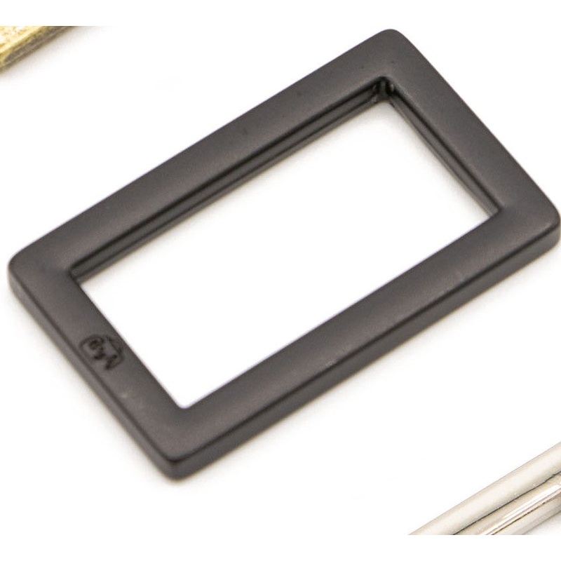 Hardware 1″ Flat Rectangle Rings–Black Metal