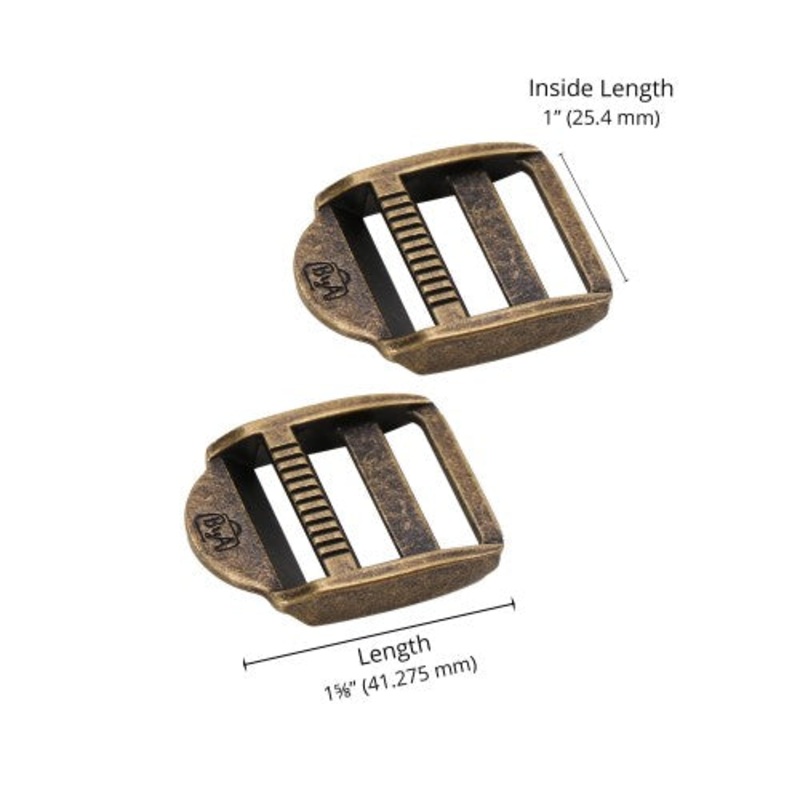 Hardware 1″ Strap Adjuster Antique Brass