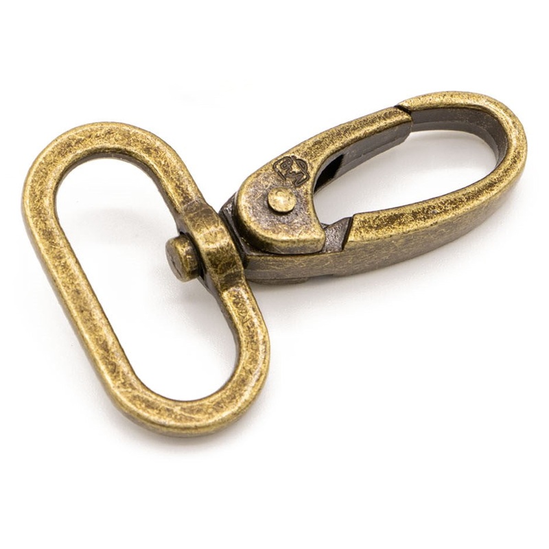Hardware 1″ Swivel Hooks–Antique Brass