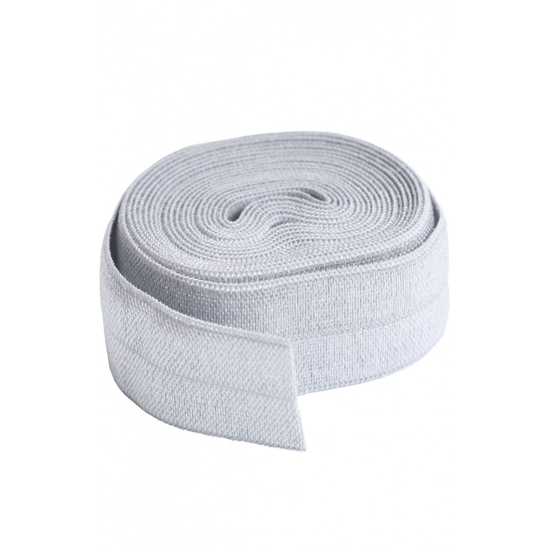 Fold-over Elastic Pewter