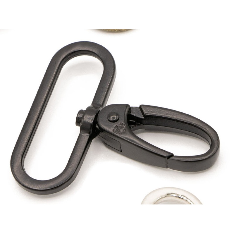 Hardware 1.5″ Swivel Hooks–Black Metal