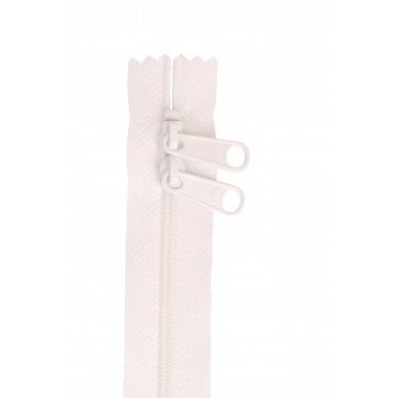 White 30″ Double Pull Zipper