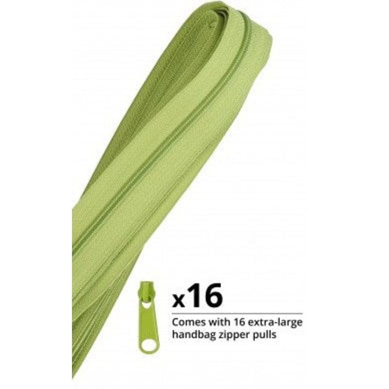 Zippers by the Yard Apple Green