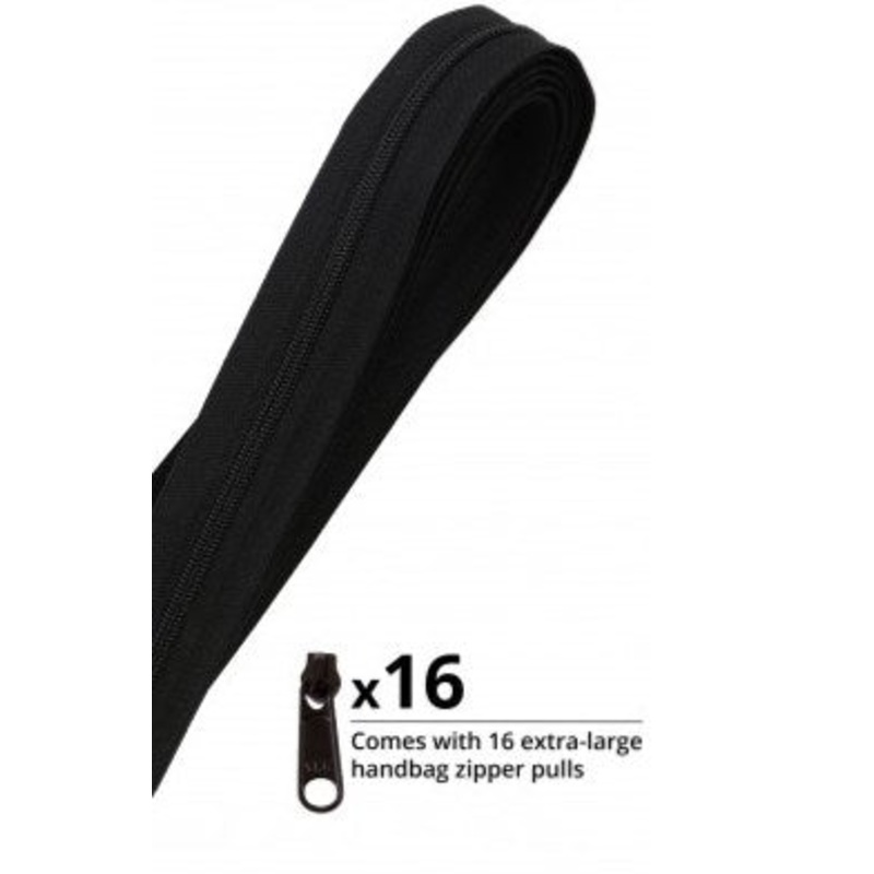 Zippers by the Yard Black