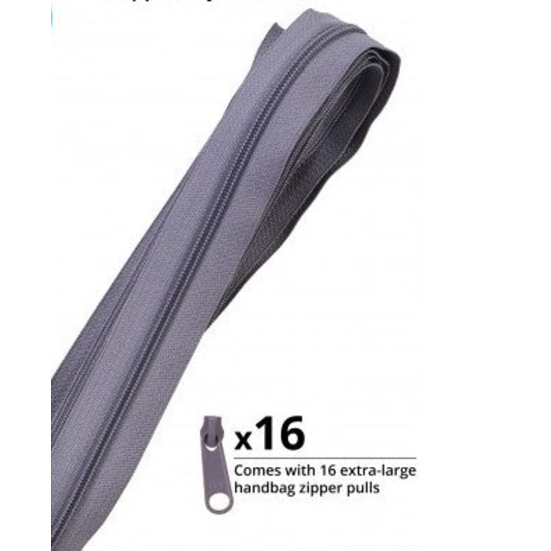 Zippers by the Yard Gunmetal