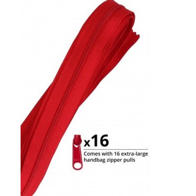 Zippers by the Yard Hot Red