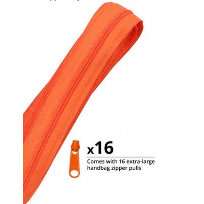 Zippers by the Yard Pumpkin