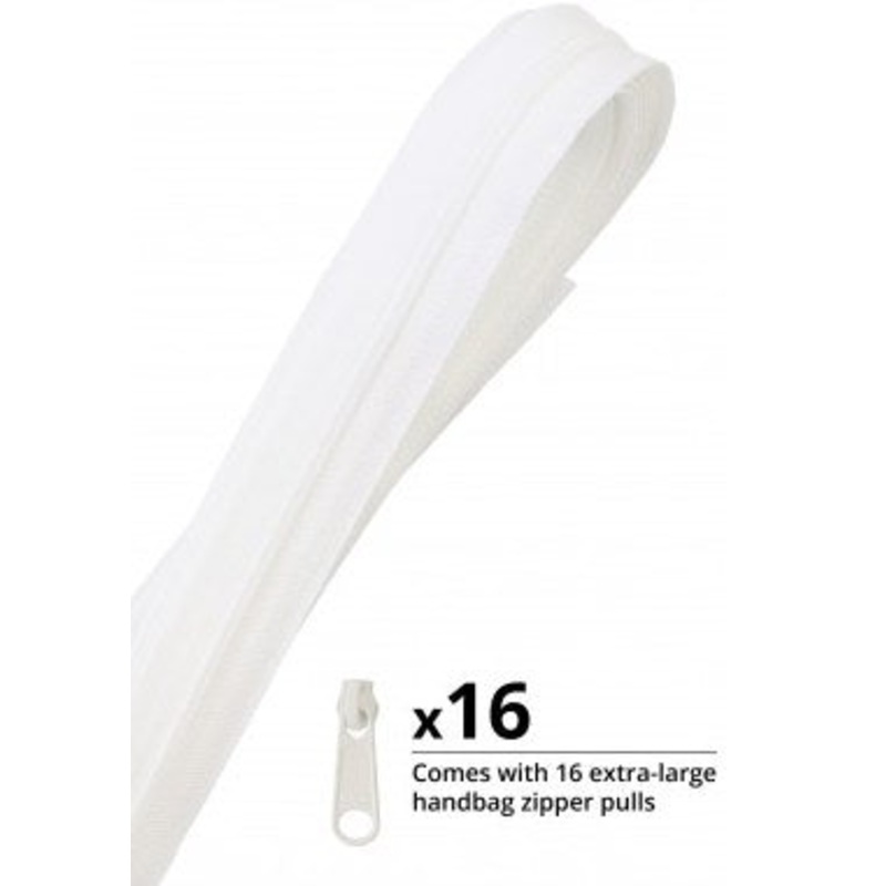 Zippers by the Yard White