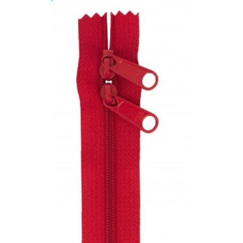 Hot Red 30″ Double Pull Zipper