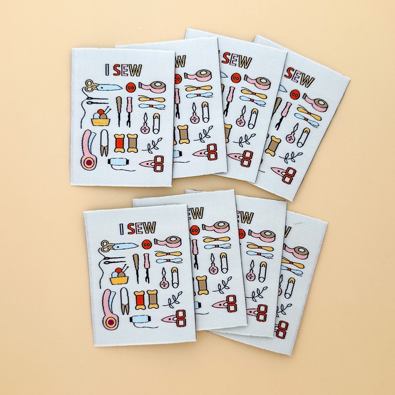 I SEW woven labels 8pk