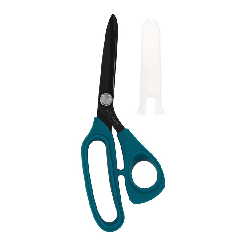 Perfect Scissors Dark Teal 8-1/2″ Bent Handle Micro-Serrated Non-Slip Blade