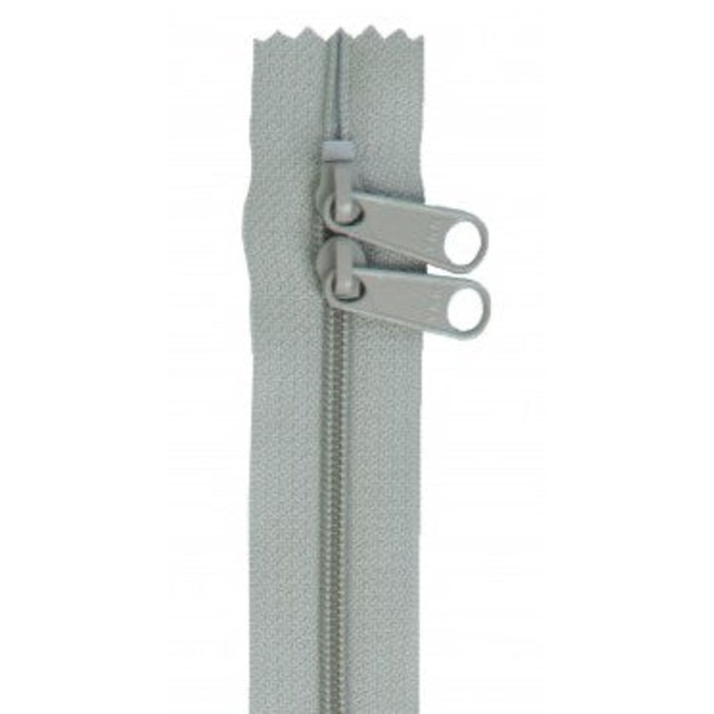 Pewter 30″ Double Pull Zipper