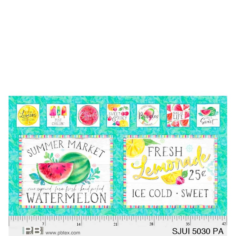 Sweet & Juicy 24″ Panel–Placemats and Coasters