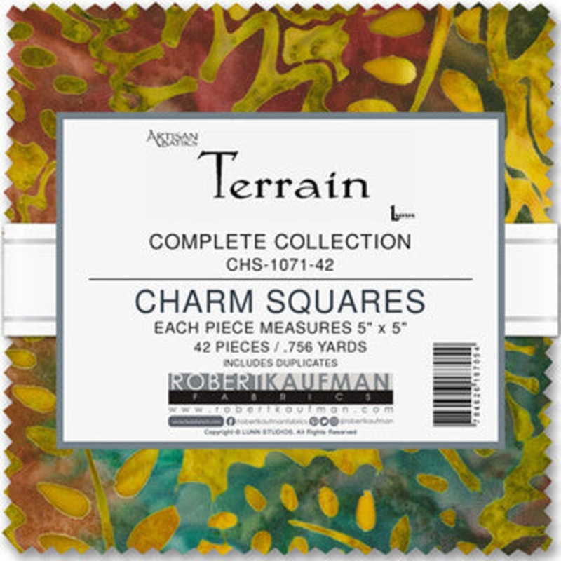 Terrain Batik Charm Squares