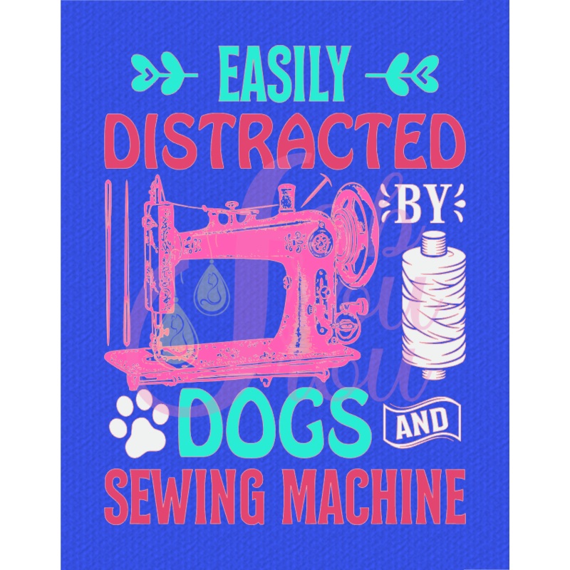 Easily Distracted By Dogs Sewing Magnet