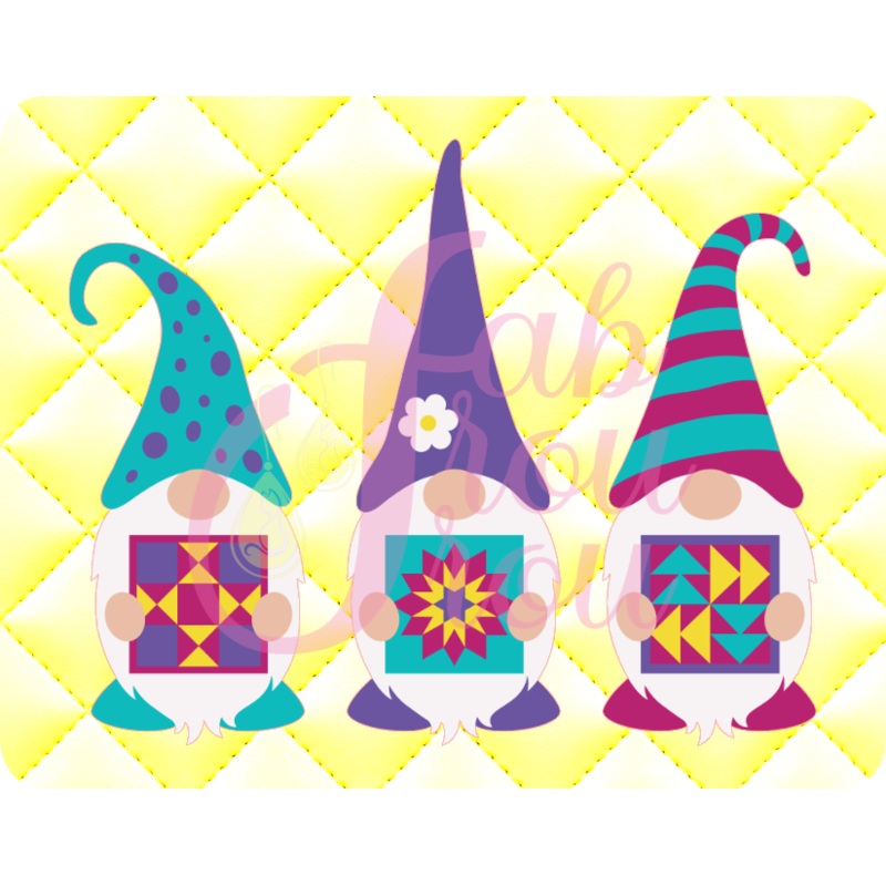 Gnome Patchwork Magnet