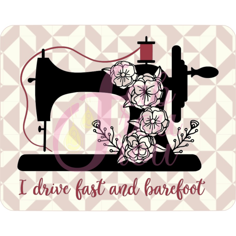 I Drive Fast and Barefoot Magnet