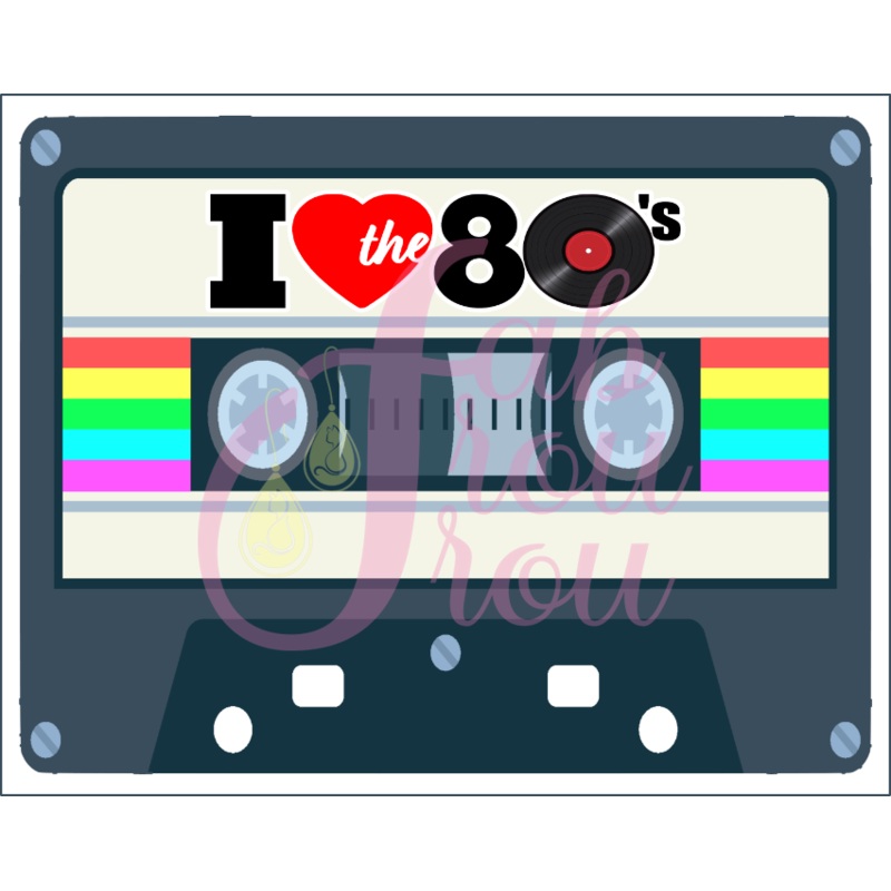 I Love 80s Cassette 1 Magnet