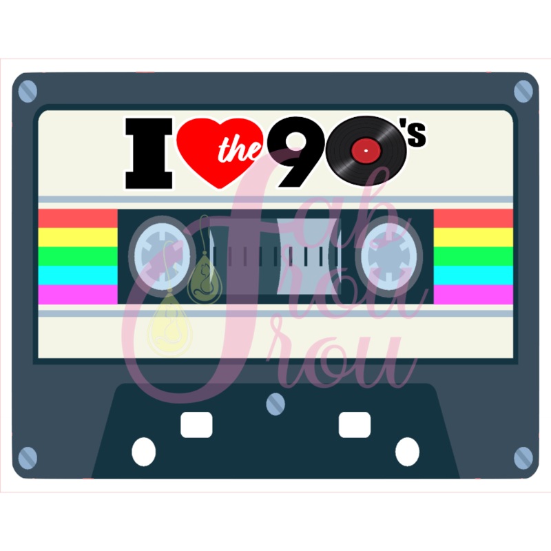 I Love 90s Cassette 1 Magnet