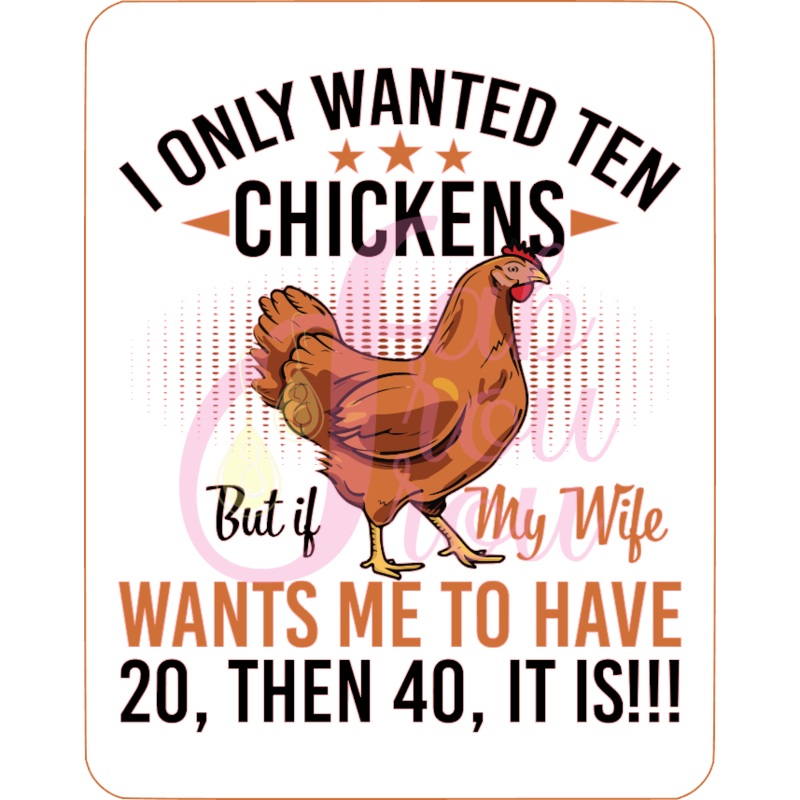 I Only Wanted Ten Chickens Magnet