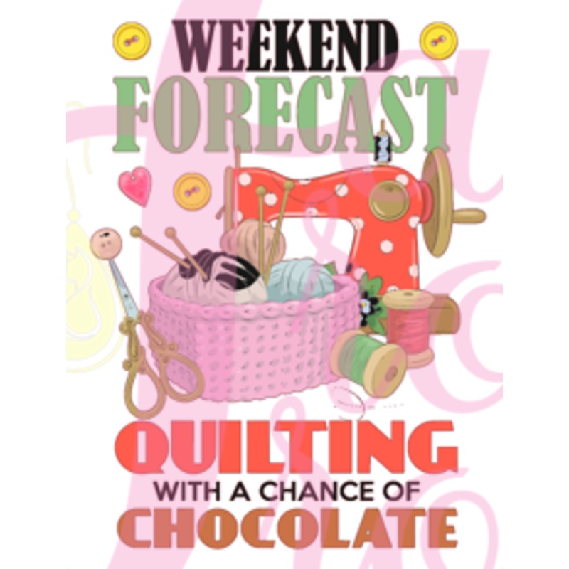 Weekend Forecast Quilting Chocolate Magnet