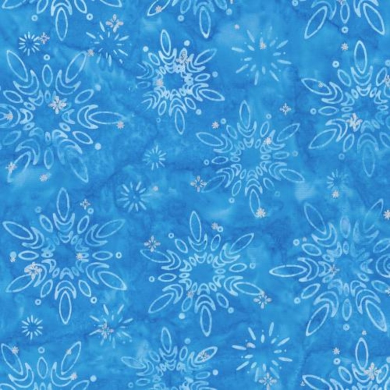 Winter Sparkle Batiks Cerulean
