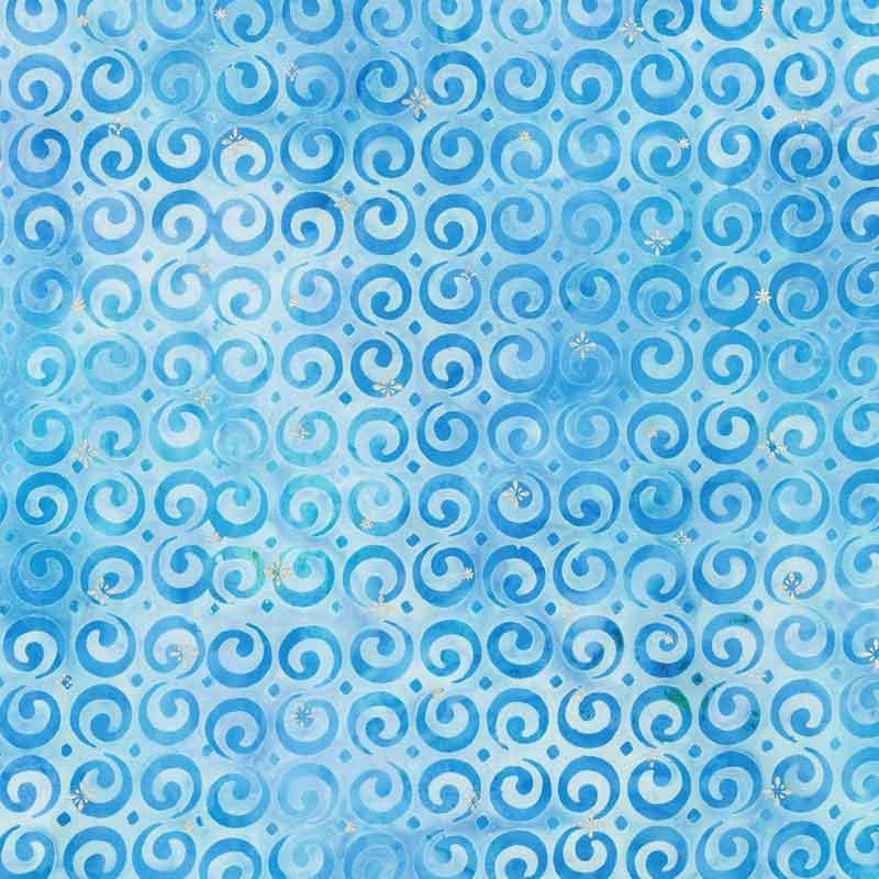 Winter Sparkle Batiks Cornflower