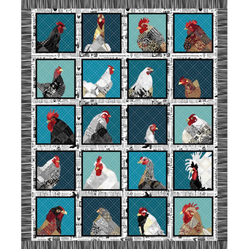 Zooming Chickens 36″ Panel