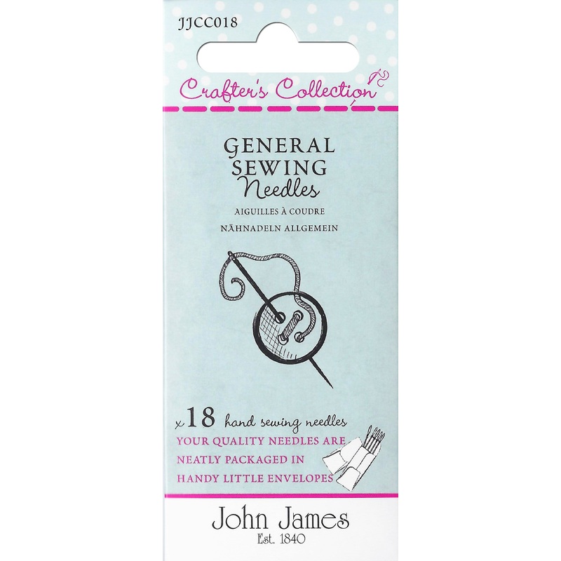 John James Crafters Collection General Sewing 3/7 18ct Needle Pack