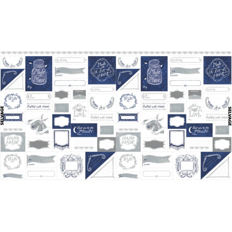 To The Moon White Multi 24″ Panel