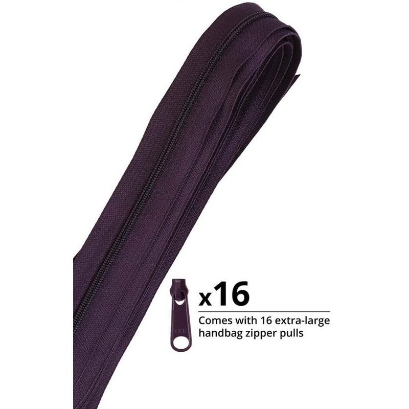 Zippers by the Yard Eggplant