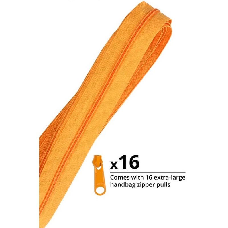 Zippers by the Yard Papaya