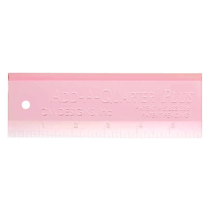 Add A-Quarter Ruler 6in Plus Pink