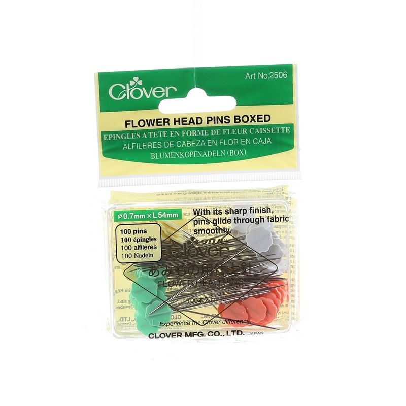 Clover Flower Head Pins 100 Count
