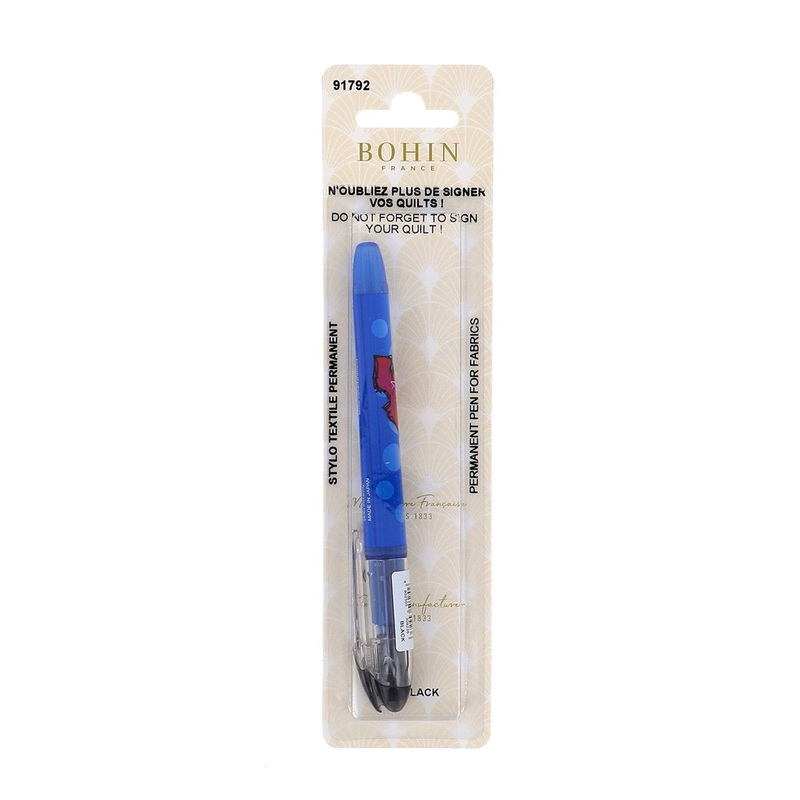 Permanent Textile Pen for Fabric–Black