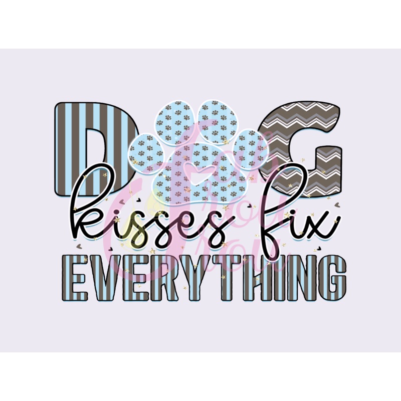 Dog Kisses Fix Everything Magnet