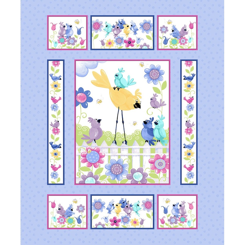 Bird’s Buddies SB20380-620 36″ Quilt Panel