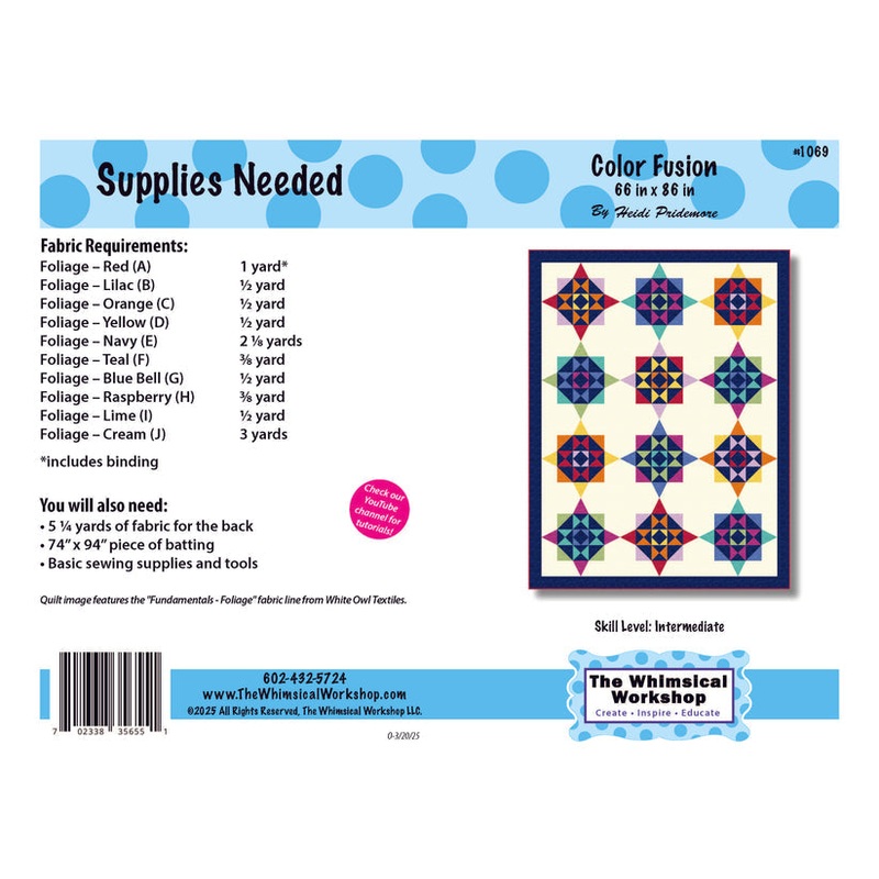 Color Fusion Quilt Pattern