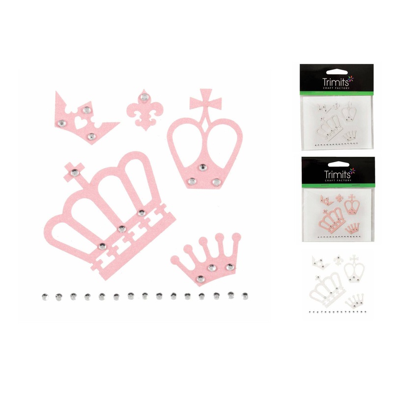 Craft Embellishments – Crown Gems Pink