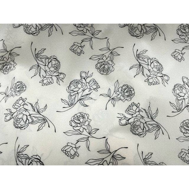 Rose Outline – Stretch Crepe Cream