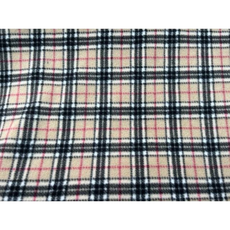 Beige Tartan – Fleece Print Beige
