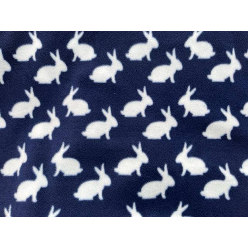 Bunnies – Fleece Print Navy