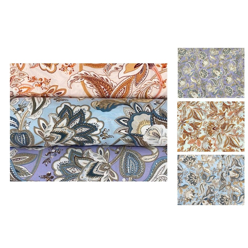 Floral Essence – Stretch Crepe Peach