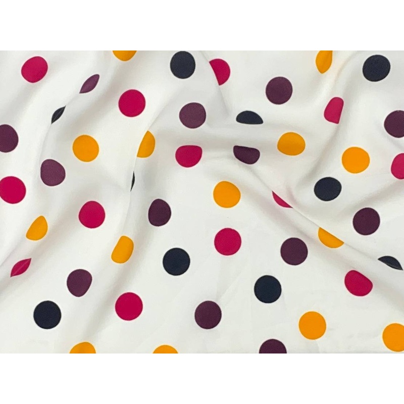 Polka Dots – Clearance Printed Crepe – SECONDS Wine