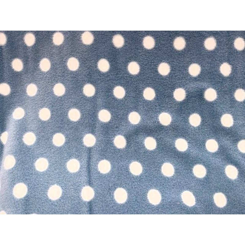 Polka Dots – Fleece Print Pale Blue