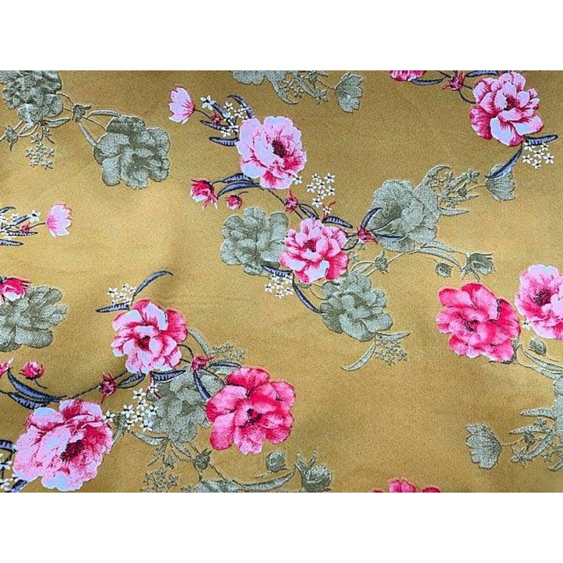 Rose 2 Rose – Clearance Printed Crepe Gold