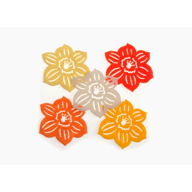 Felt Motifs – Daffodils Ivory