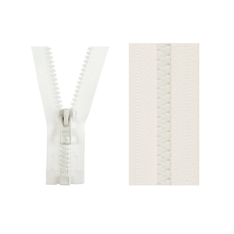 Open End Sport Zip – 80cm White