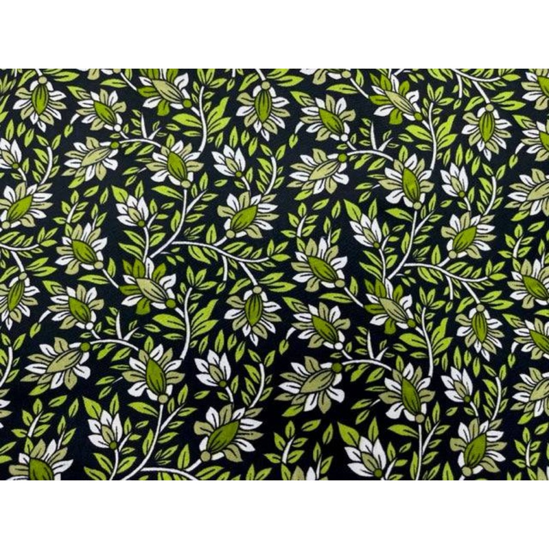 Vibrant Petals – Clearance Printed Crepe Lime